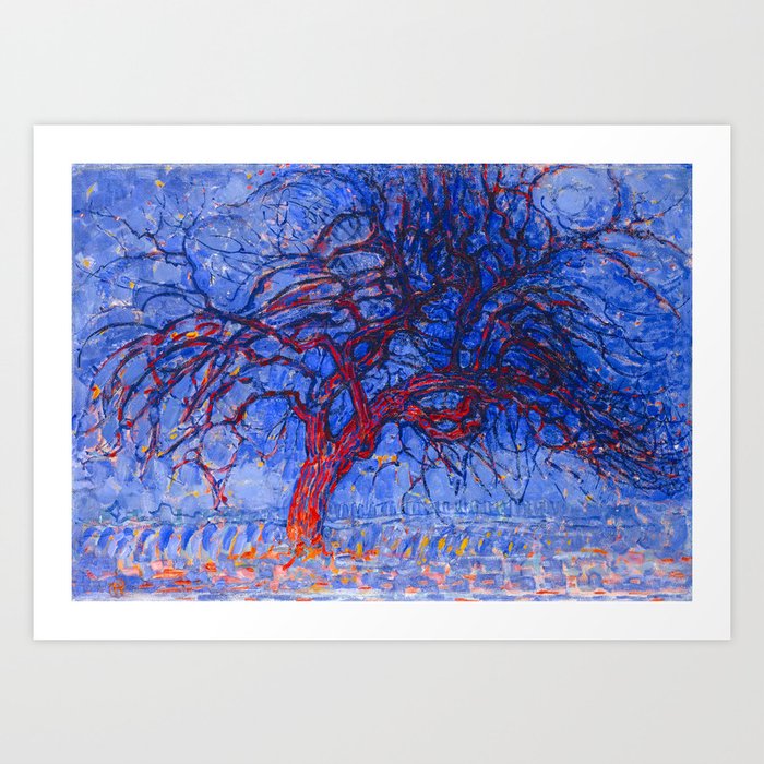 Evening Red Tree (1908-10) by Piet Mondrian Art Print