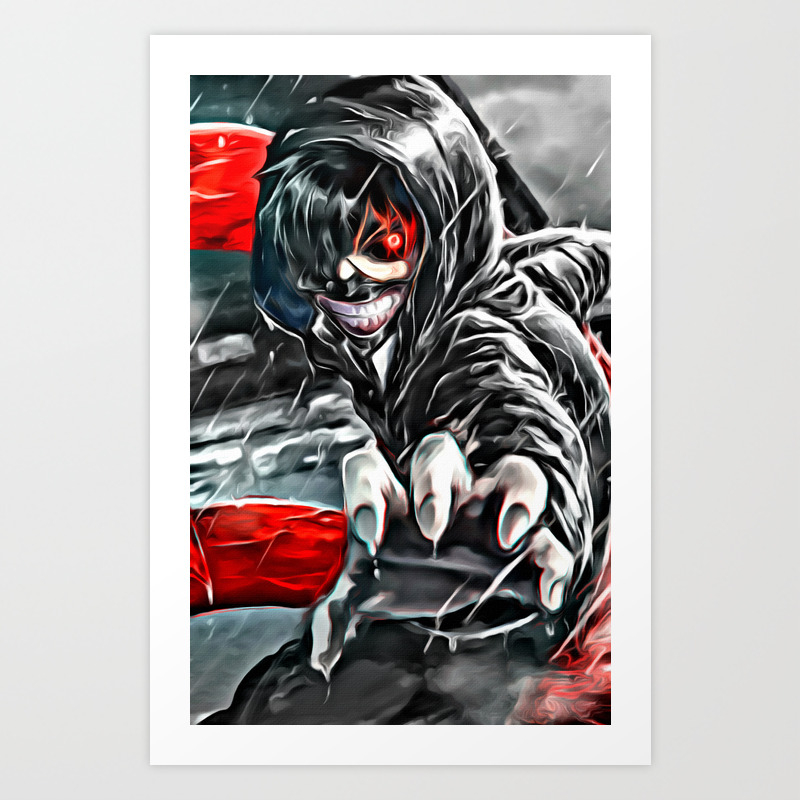 Tokyo Ghoul Kaneki Art Print By Evocomicsinc Society6 Tokyo Ghoul Kaneki Art Print By Evocomicsinc Society6