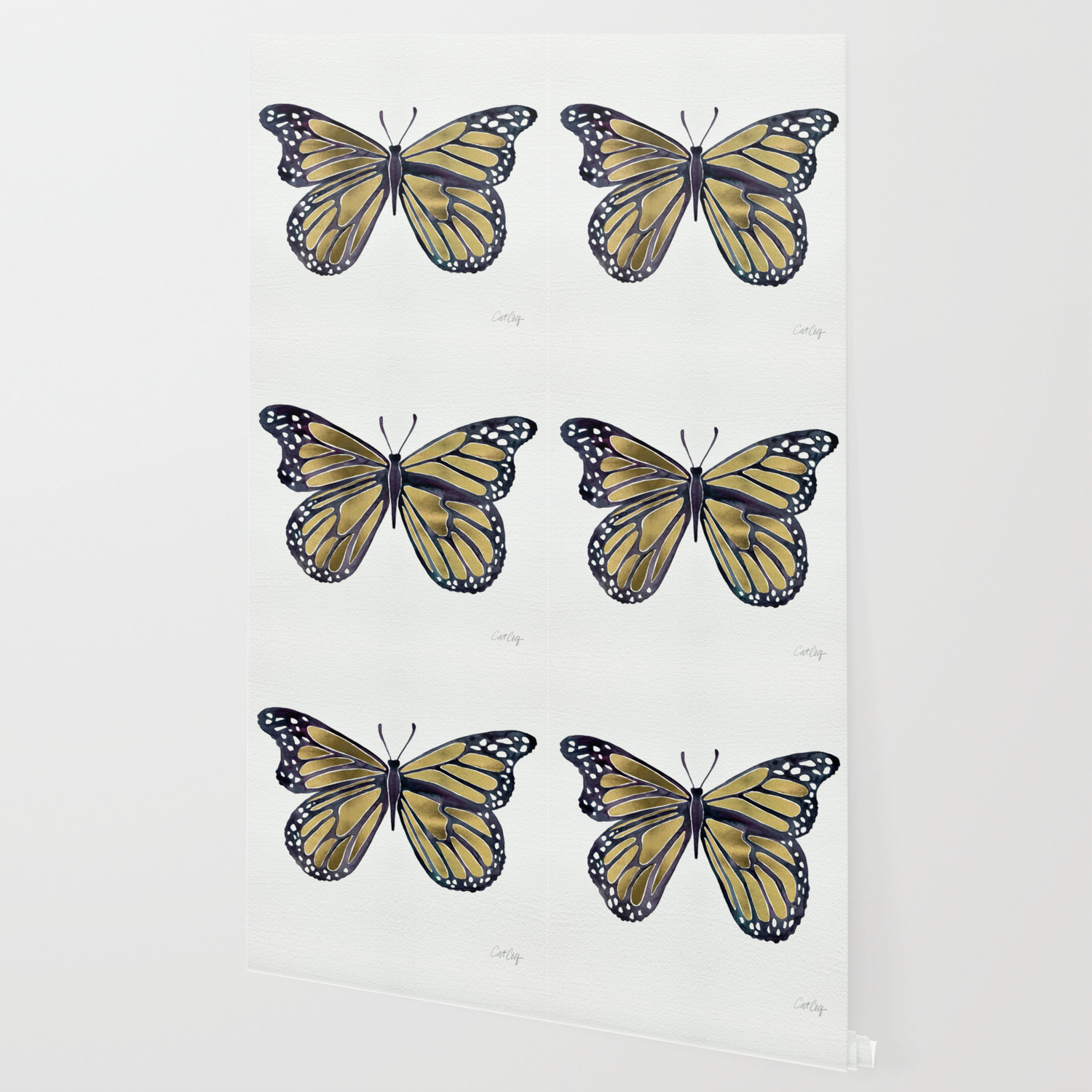 Gold Butterfly Wallpaper By Catcoq Society6