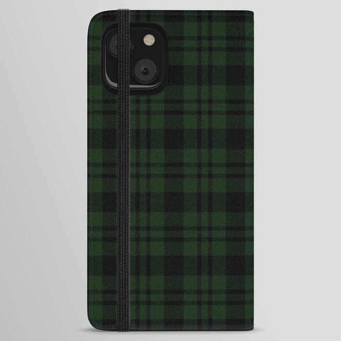 Plaid (Dark green) iPhone Wallet Case