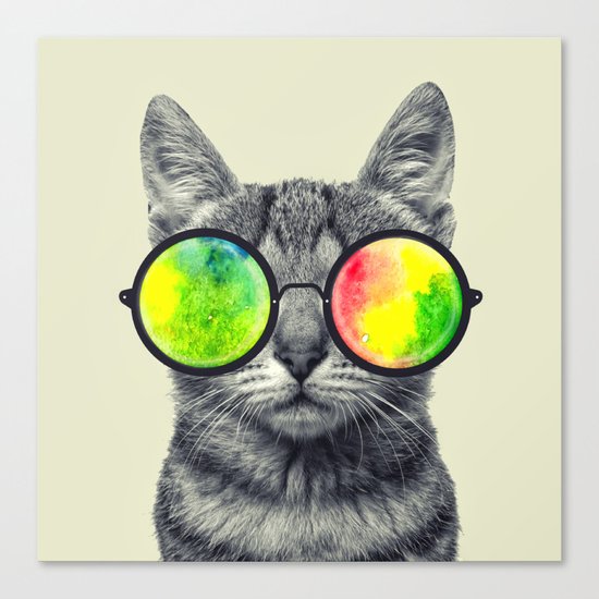 psychedelic feline Canvas Print