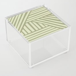 Abstract Shapes 219 in Sage green shades Acrylic Box