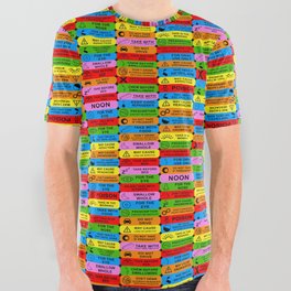 prescription warning labels All Over Graphic Tee