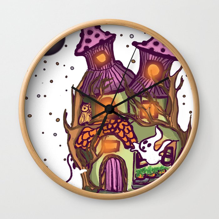 hauting house-hallowen-gosth Wall Clock
