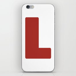L (Maroon & White Letter) iPhone Skin