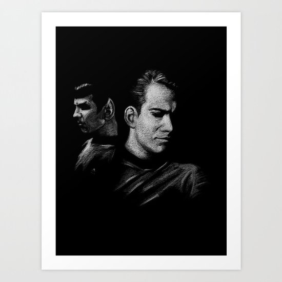 Kirk & Spock Art Print