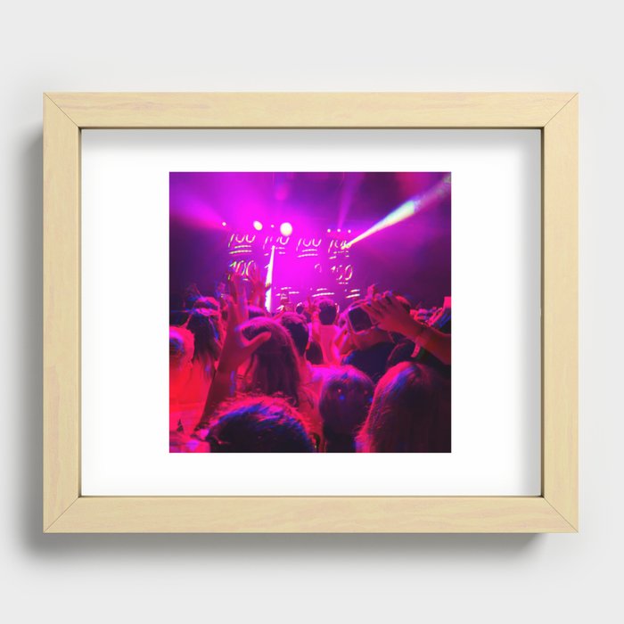 Concert through the lens - Pink Recessed Framed Print