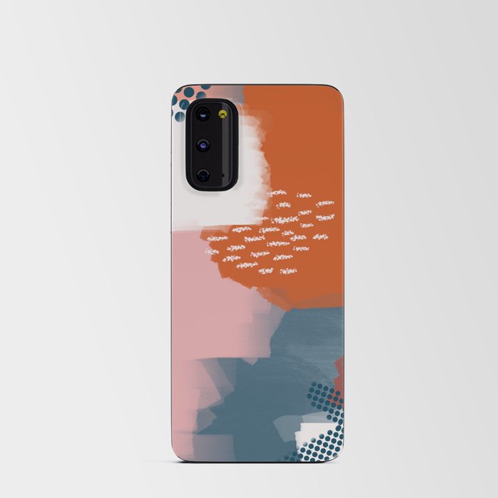 pink blue - peachy Android Card Case