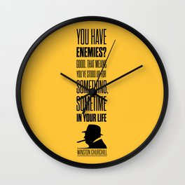 Lab No. 4 - Winston Churchill Inspirational Quotes Poster Wall Clock