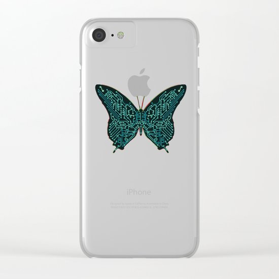 Mechanical Butterfly Clear iPhone Case