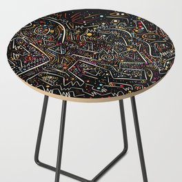 Zodiac Abstract Signs in the Night  Side Table