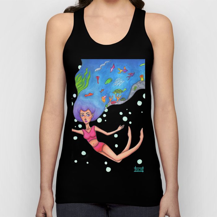 Under the Sea - watercolor painting Tank Top