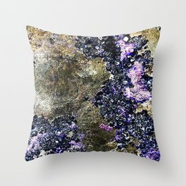 Coral Crash Black Throw Pillow