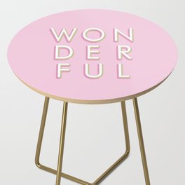Wonderful Pink Artwork Side Table