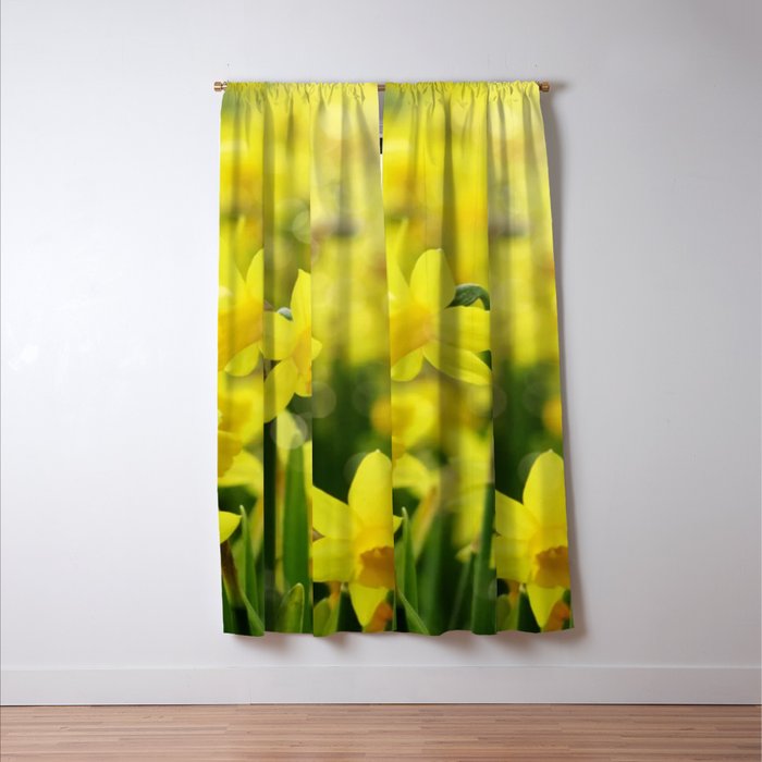 Bright Yellow Narcissus Blackout Curtain By Julianarw Society6