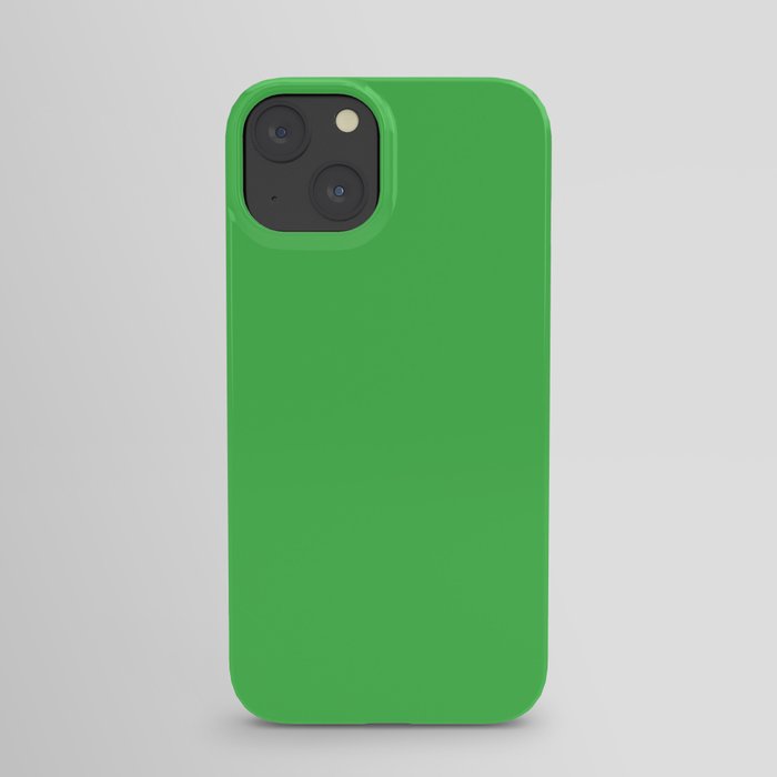 Solid Bright Kelly Green Color iPhone Case