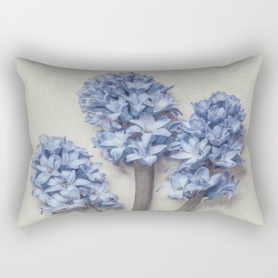 Light Blue Hyacinths Rectangular Pillow