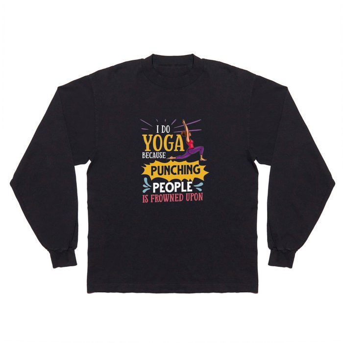 Yoga Unicorn Beginner Workout Quotes Meditation Long Sleeve T Shirt