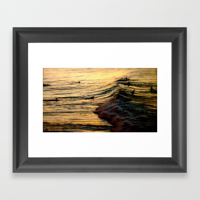 Sunset Wave Framed Art Print