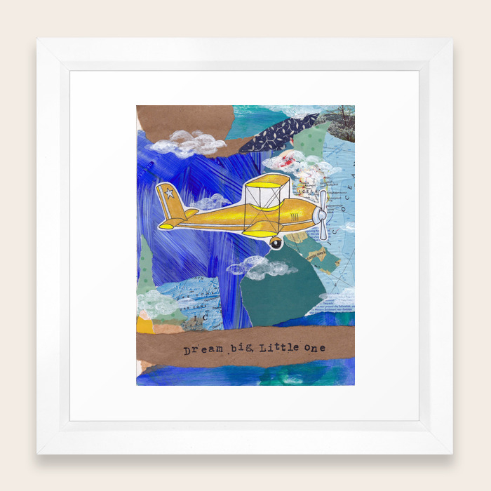 Dream Big Little One Airplane Framed Art Print By