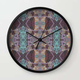 Tibetan Inspired Meditation Floral Print Wall Clock