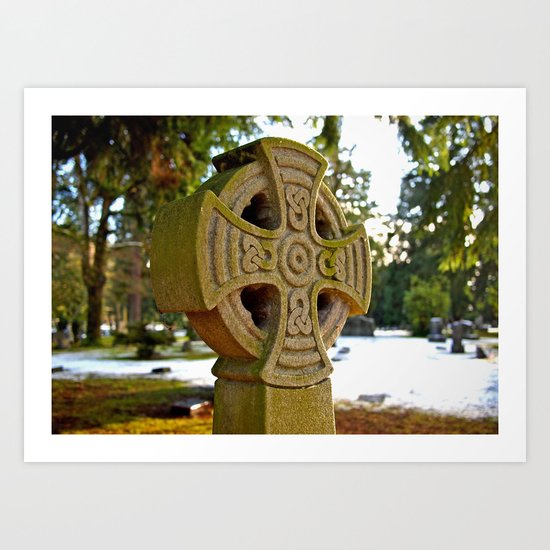 Celtic snow Art Print