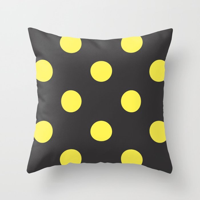 Giant Black and White Polka Dots, Throw Pillow by SpotsDotsPrints
