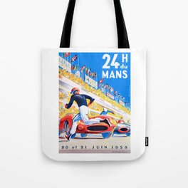 1959 24 Hours of Le Mans Race Poster Tote Bag