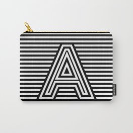 Track - Letter A - Black and White Carry-All Pouch