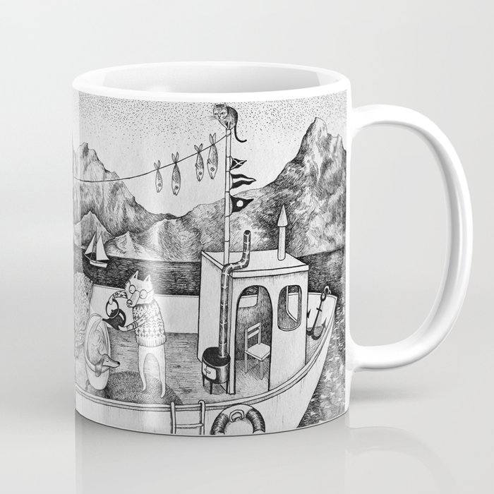 Fox on Fishing-boat Coffee Mug