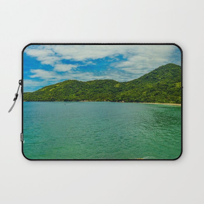 Brazil Photography - Beautiful Blue Water At The Bay Laptop Sleeve