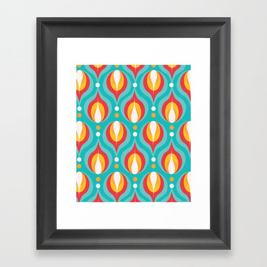 Colorful Dewdrops Framed Art Print
