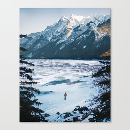 Winter at Lake Minnewanka Canvas Print