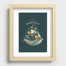 Whale | Petrol Grey Recessed Framed Print