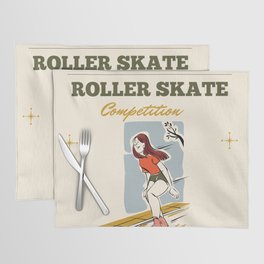 Roller skate competition sport Placemat