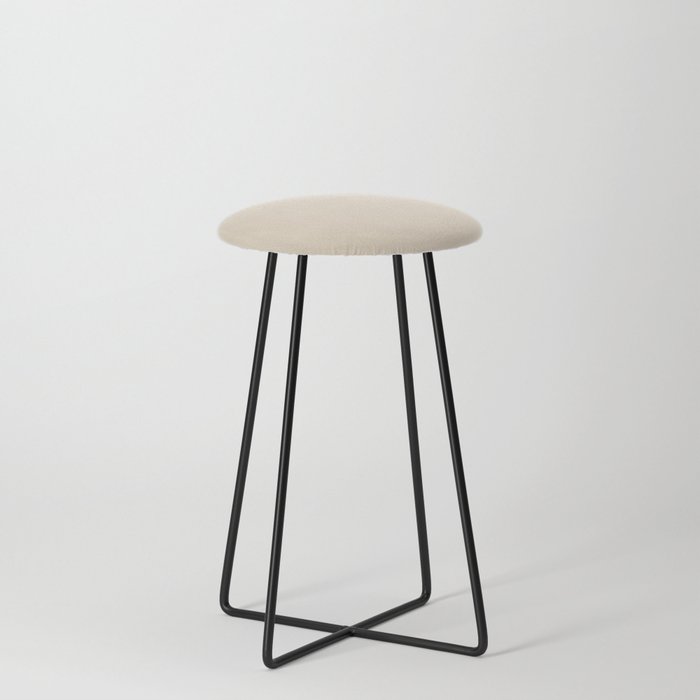 Neutral Buff Beige Solid Color Hue Shade - Patternless Counter Stool