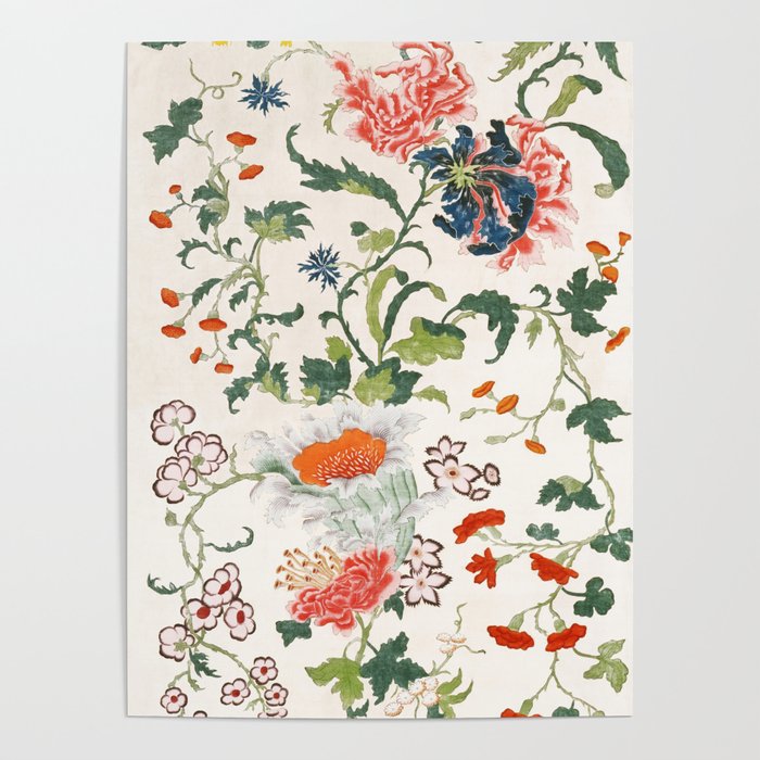 Chinese Floral Pattern 14 Poster