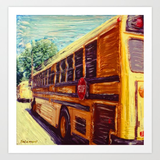 School Bus Art Print