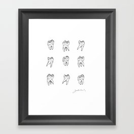 Dancing Teeth Framed Art Print
