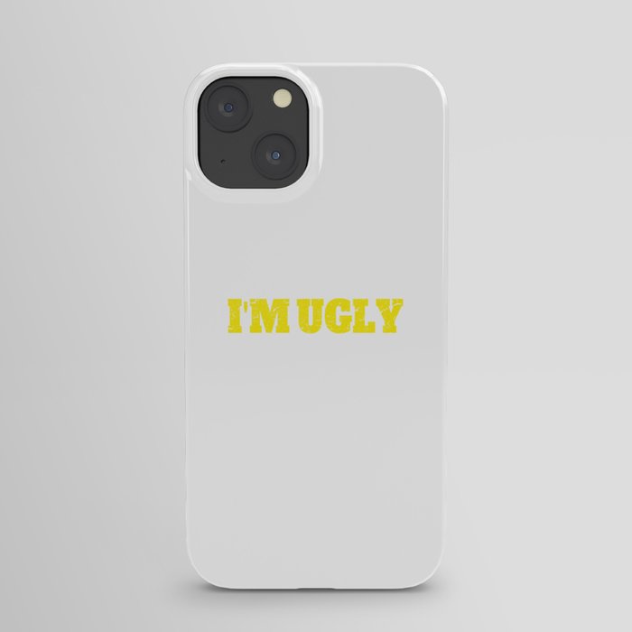 I Workout Because I'm Ugly Funny Saying Workout Gym Quote iPhone Case