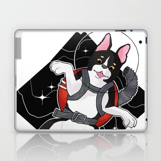 Look to the Stars #3 - Space Boston Terrier (color) Laptop & iPad Skin