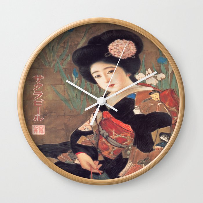 Vintage poster - Sakura Beer Wall Clock