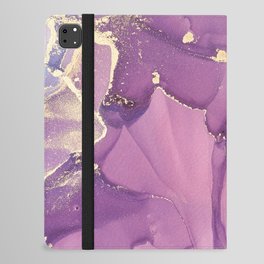 Purple  Glamour Alcohol Ink Marble Texture iPad Folio Case