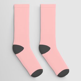 Pale Rosette light pink pastel solid color modern abstract pattern  Socks