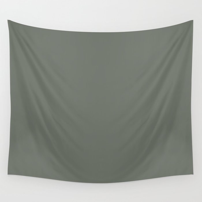 Rich and Moody Green Solid Color Pairs To Pratt & Lambert 2021 Color of the Year Contemplative 420F Wall Tapestry