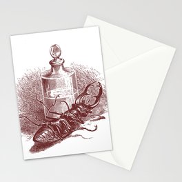 Vintage Coleopterology Dead Beetle  Stationery Card