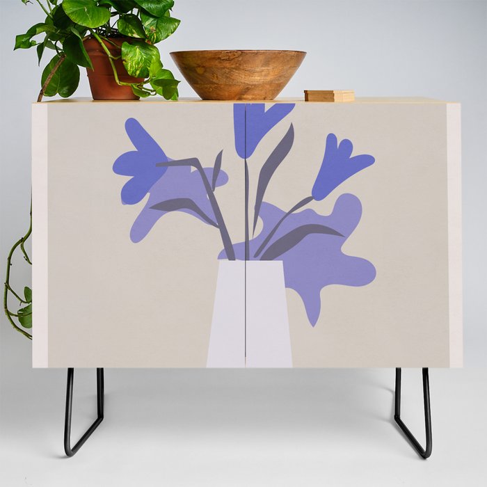 Abstract Flowers 10 Credenza