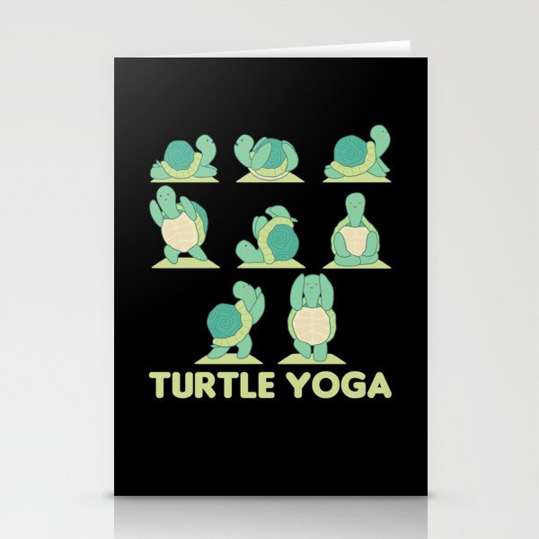 Turtle Yoga Cute Turtle Sport Yoga Stationery Cards