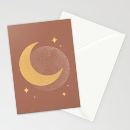 Moon Sparkle Gold - Celestial Stationery Card