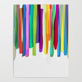 Colorful Stripes 2 Poster
